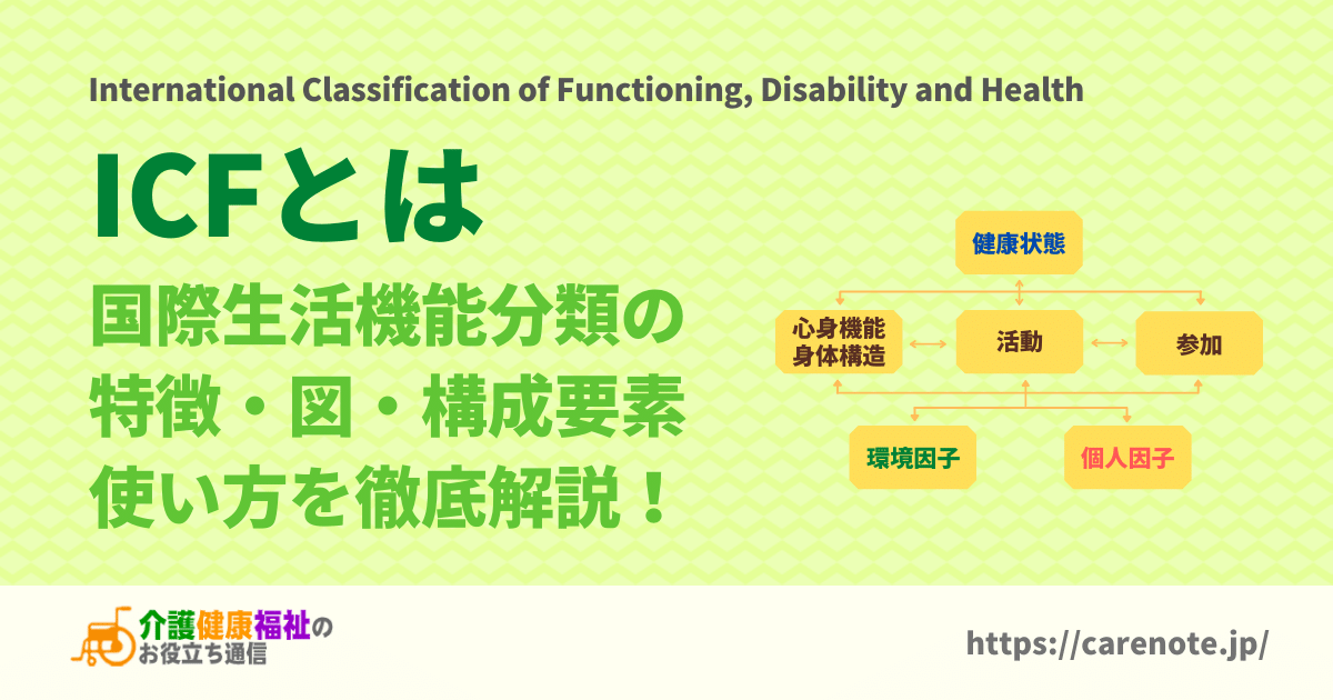 ICFとは　国際生活機能分類の図や構成要素、使い方を徹底解説！