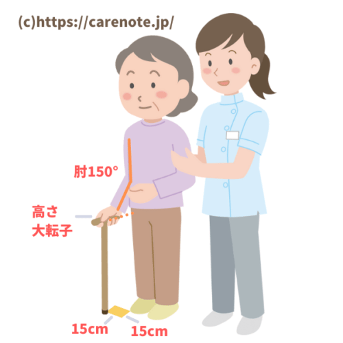 T字杖の選び方・適切な長さの判断方法