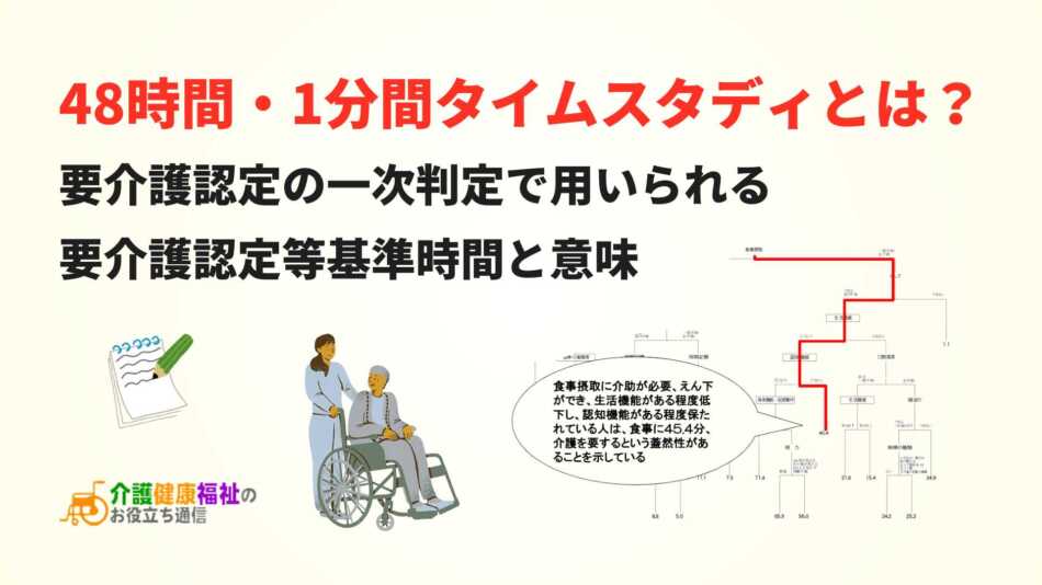 要介護認定等基準時間とは？48時間・1分間タイムスタディについて